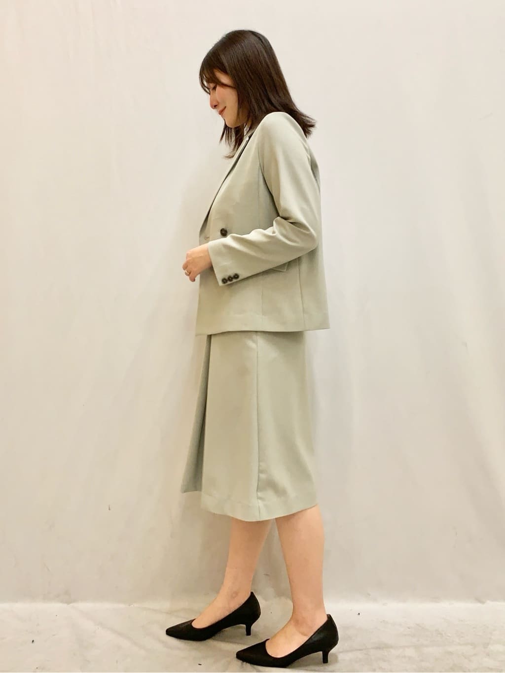 kasumiさんの「index｜ダブルブレストジャケット／セットアップ対応可【洗える／接触冷感／吸水速乾／防シワ／ストレッチ】」を使ったコーディネート