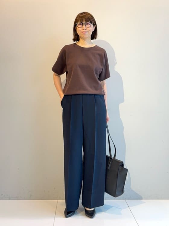 murayamaさんの「INDIVI｜【洗える／UVケア／SETUP可】着る日傘ワイドパンツ」を使ったコーディネート