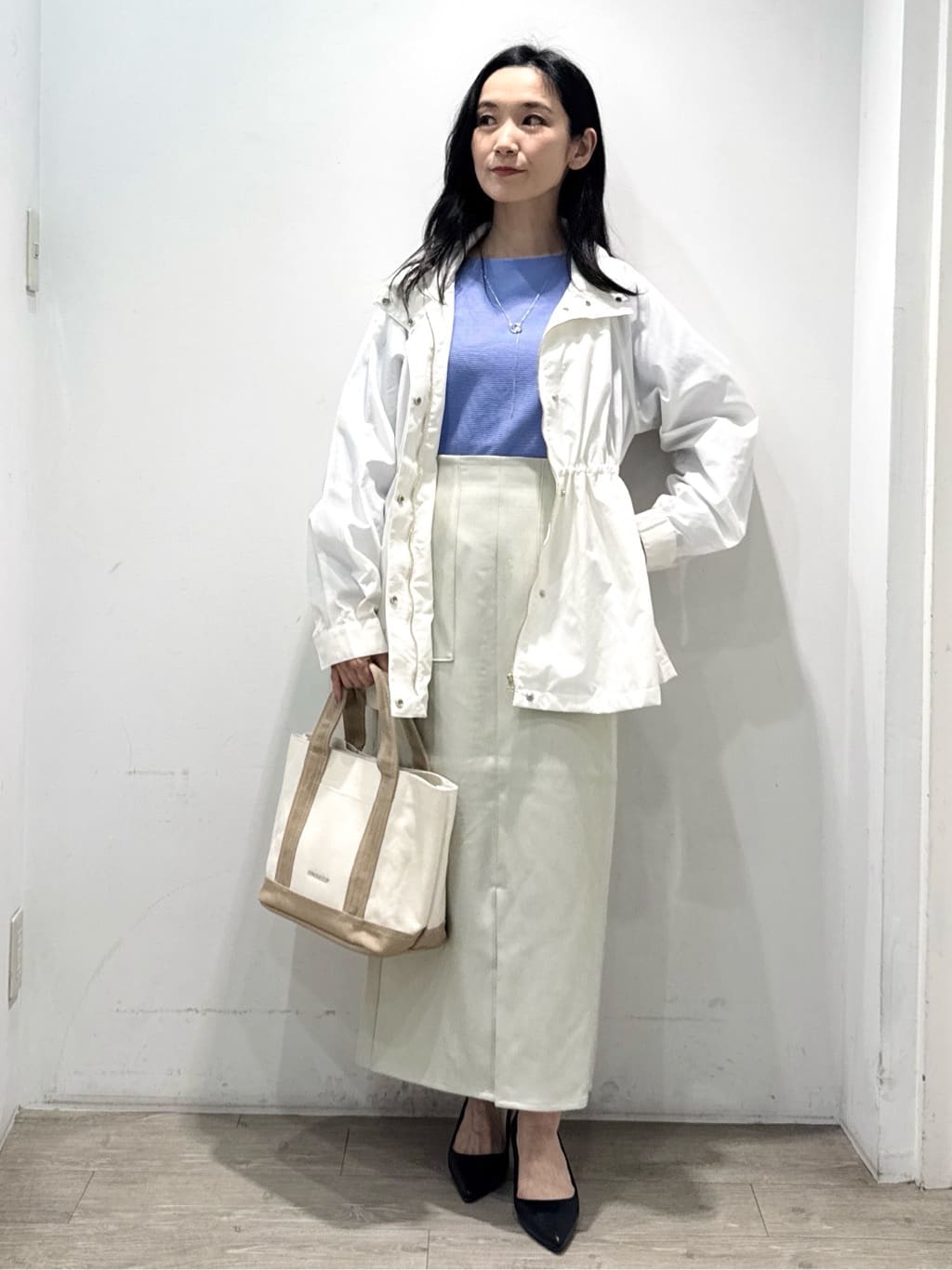 yuicciさんの「OPAQUE.CLIP｜撥水スタンドZIPブルゾン【洗濯機OK／UVケア／花粉対応】」を使ったコーディネート