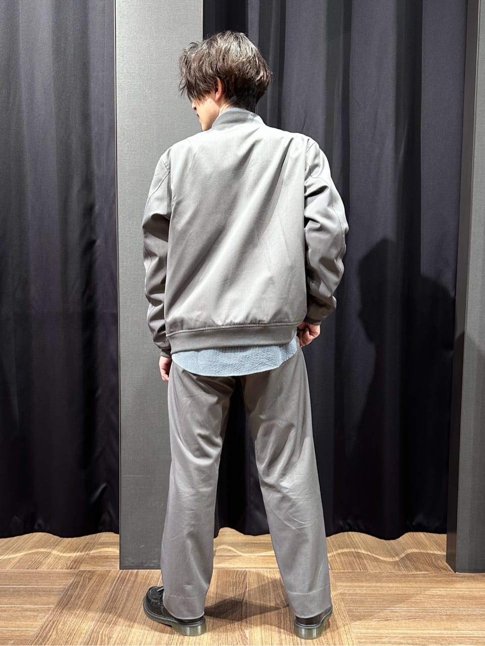 tomoyaさんの「THE SHOP TK｜FLEX LINE ストレッチリブブルゾン　ストレッチ/防シワ/マシンウォッシャブル/セットアップ可」を使ったコーディネート
