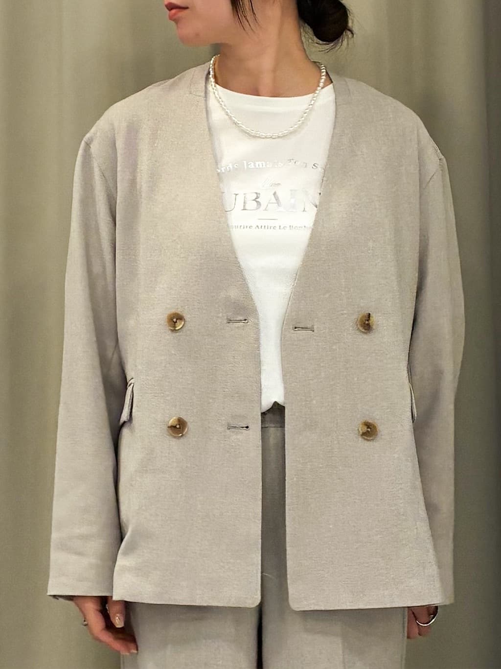 eguchiさんの「grove｜【UVカット/接触冷感】プリントアソート5分袖Tシャツ」を使ったコーディネート