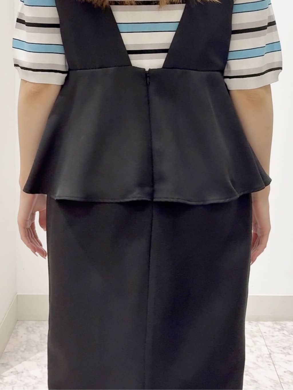 しかっちさんの「grove｜【シリーズ累計36万枚/UVカット・ひんやり・洗濯機OK】やわらかドライタッチ 五分袖クルーネックニ」を使ったコーディネート