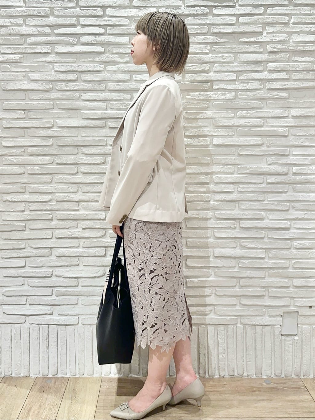Hana...eさんの「index｜ダブルブレストジャケット／セットアップ対応可【洗える／接触冷感／吸水速乾／防シワ／ストレッチ】」を使ったコーディネート