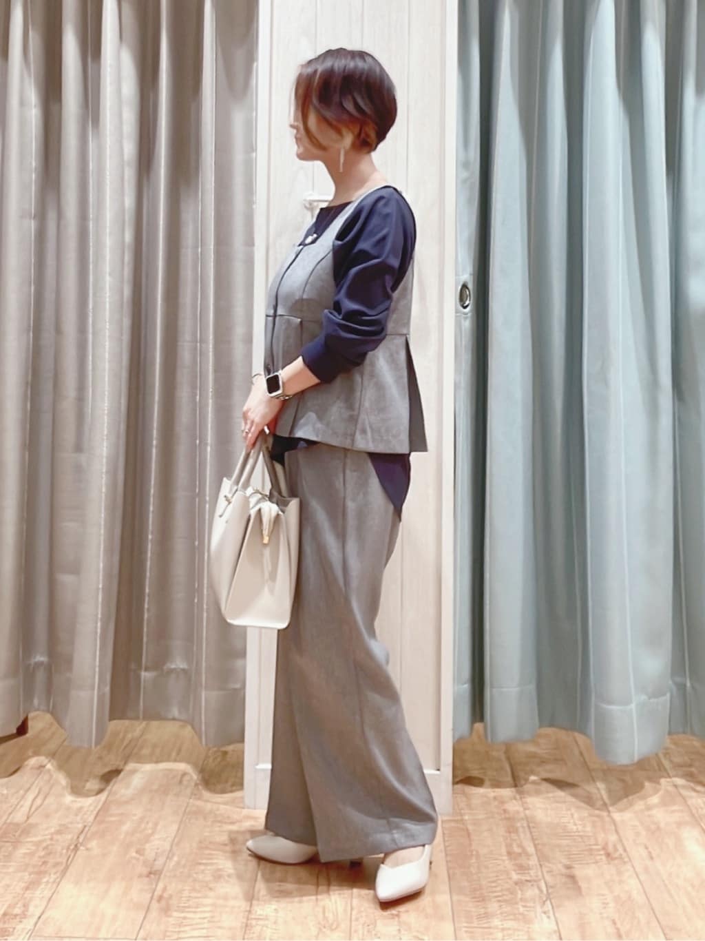 aaamiさんの「SHOO･LA･RUE｜【2点セット/S-LL】着回し力も抜群 着るだけで決まる大人上品セットアップ」を使ったコーディネート