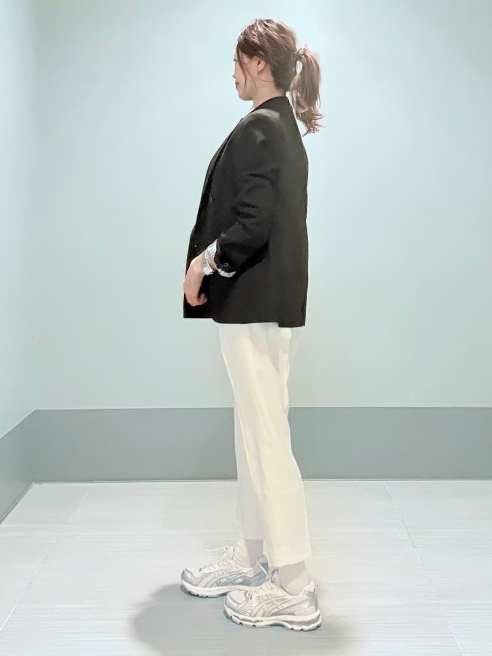Yamaさんの「DRESSTERIOR｜◆【セットアップ可】ピークドダブルライトストレッチジャケット」を使ったコーディネート