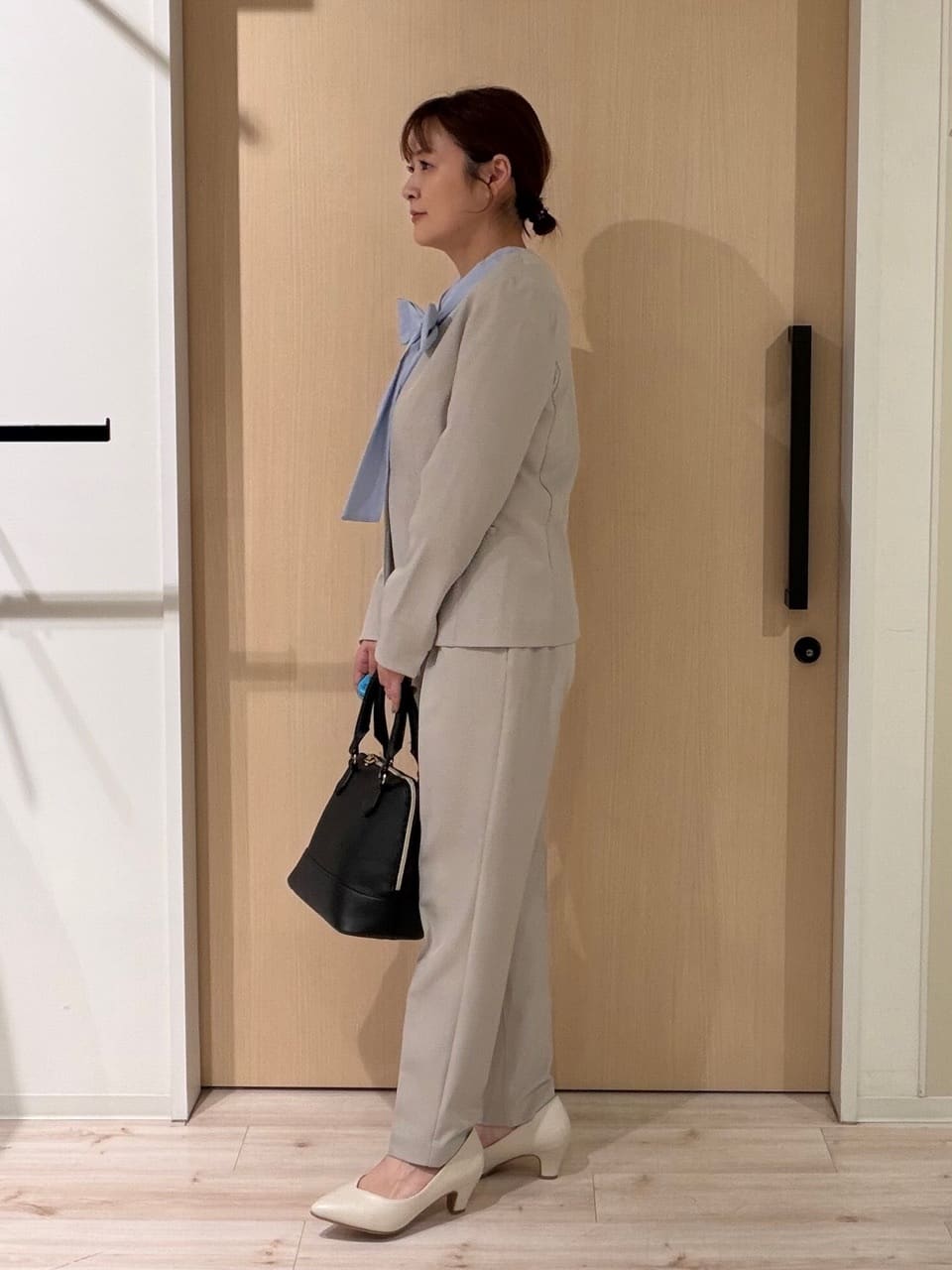 funafunaさんの「SHOO･LA･RUE｜【洗濯機可/UV/SS-3L】すっきり好印象 ノーカラージャケット」を使ったコーディネート