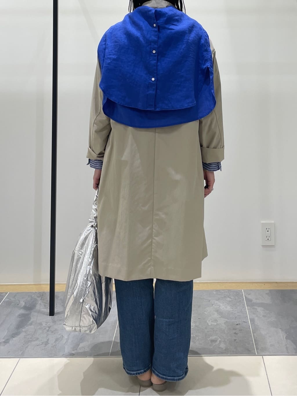 shihoさんの「INDIVI｜【接触冷感／2WAY】カシュクールリネンシャツ」を使ったコーディネート