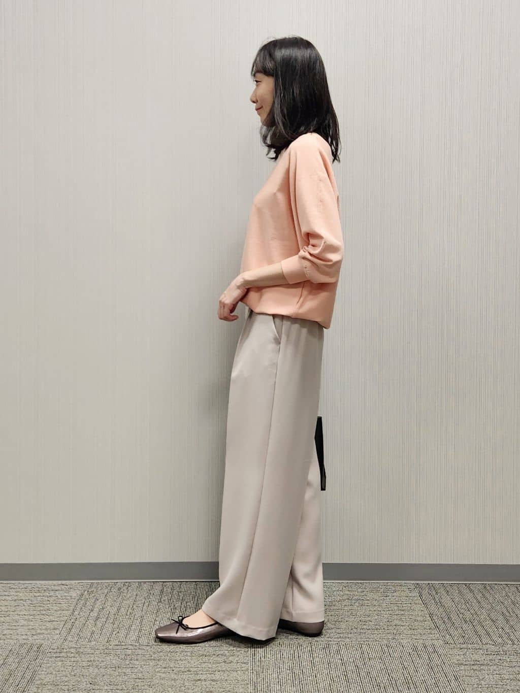 naraさんの「Dessin｜【洗える】後ろボタンニットプルオーバー七分袖」を使ったコーディネート