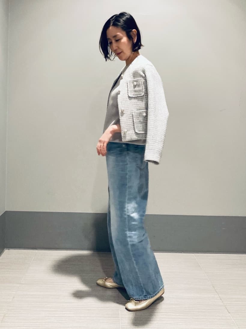 Furuさんの「DRESSTERIOR｜ヴィンテージ加工ワイドデニムパンツ」を使ったコーディネート