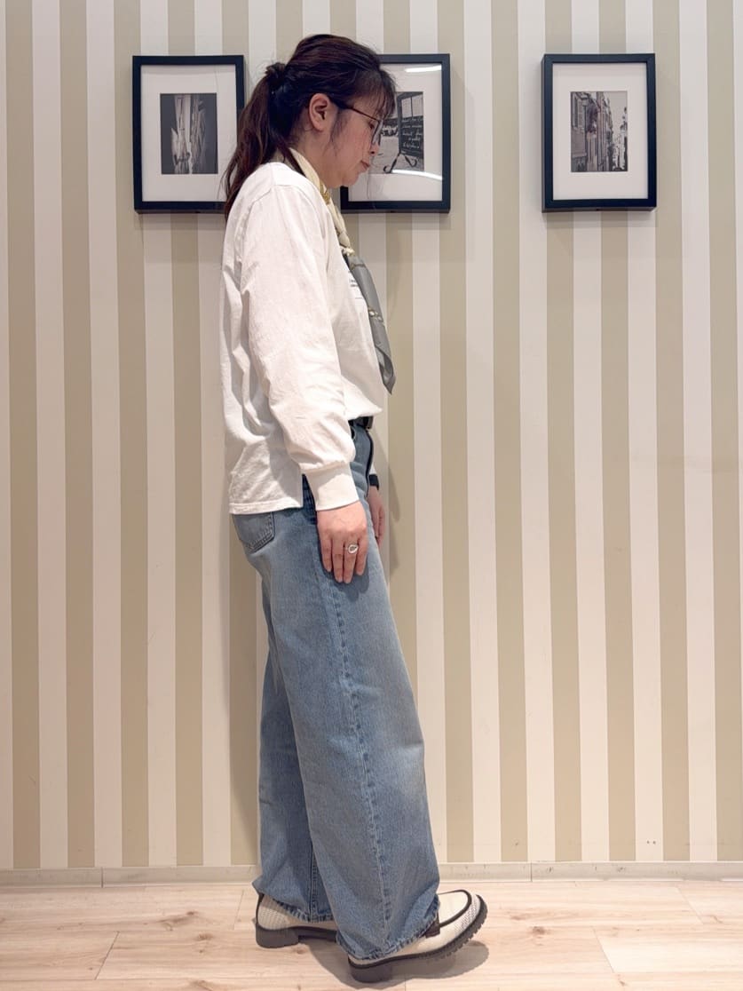 MIYUKIさんの「SHOO･LA･RUE｜【綿100％/S-LL/プチプラ】選べる3柄 プリントアソートロンT」を使ったコーディネート