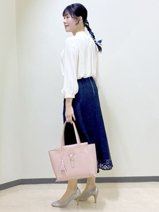  beni_gingerさんの「Reflect｜タックスタンドカラーブラウス」を使ったコーディネート
