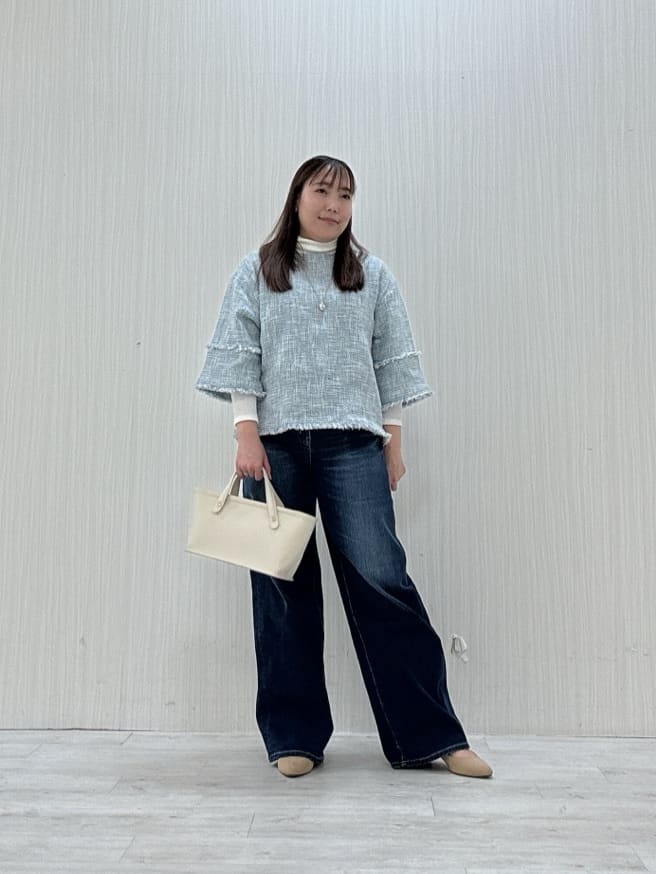 ayakaさんの「UNTITLED｜◆【洗える】ツイードドルマンブラウス」を使ったコーディネート