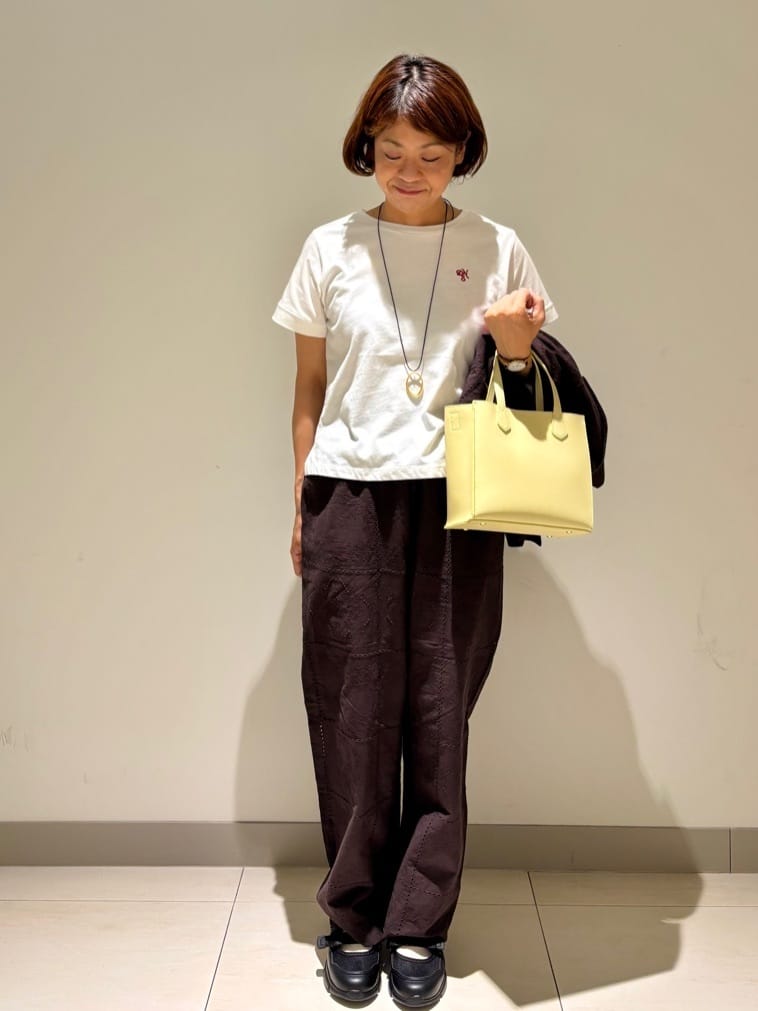 Haruさんの「Dessin｜【セットアップ可/洗える】刺繍スクエアレースシャツ」を使ったコーディネート