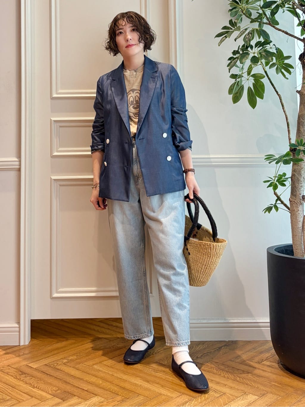 nakaoさんの「DRESSTERIOR｜【otonaMUSE5月号掲載/セットアップ可】テンセルデニムダブルジャケット」を使ったコーディネート