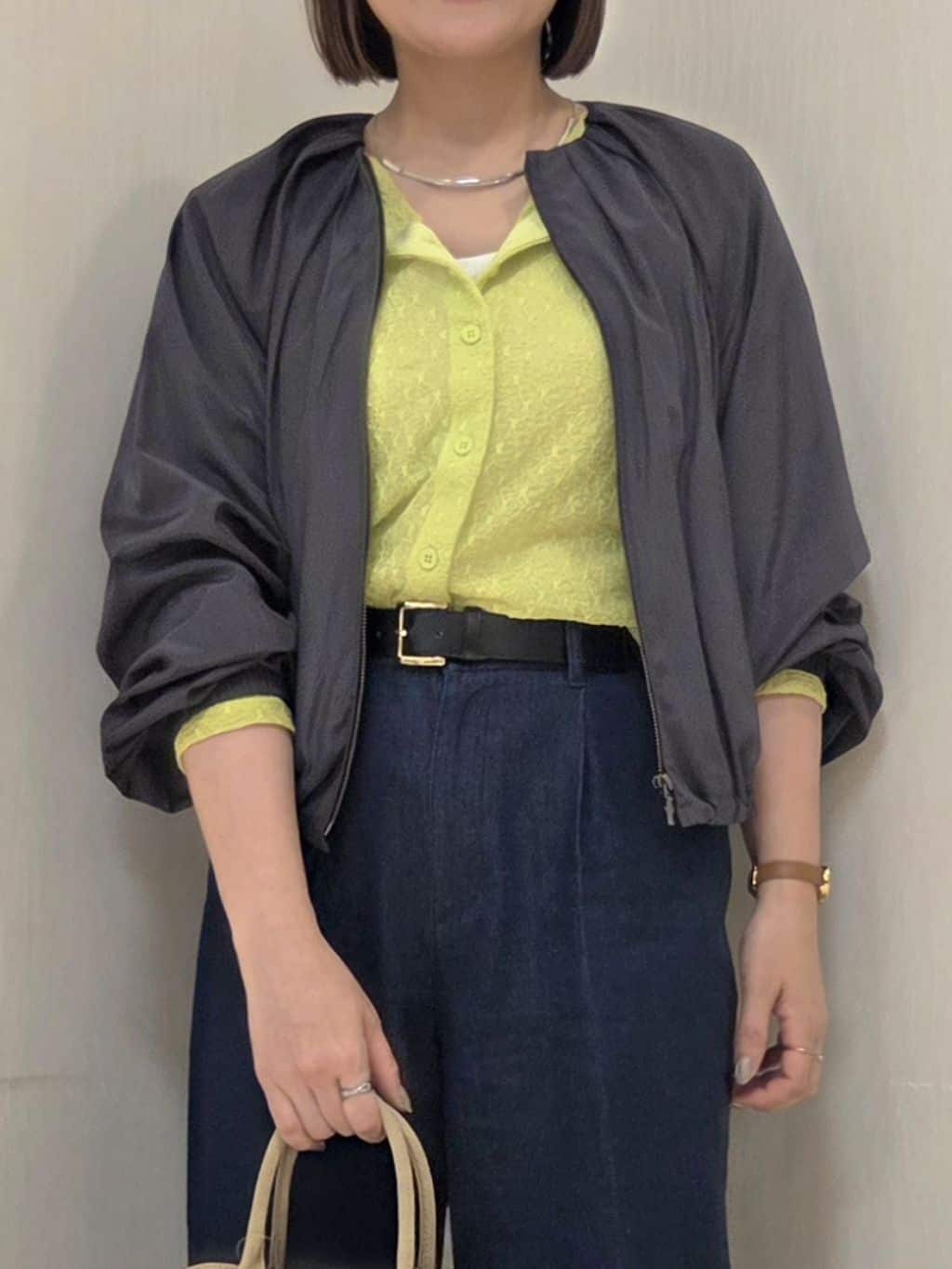 naokoさんの「UNTITLED｜◆【セットアップ可/はっ水】シャイニータイプライターブルゾン」を使ったコーディネート