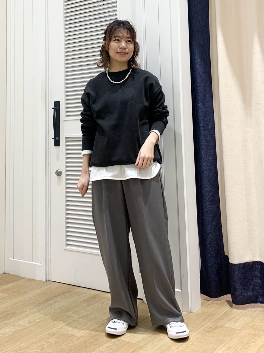 IMARIさんの「Dessin｜【前後2WAY/洗える】ドロストリブカットソー」を使ったコーディネート