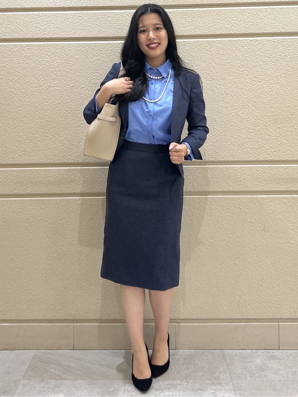 Momokaさんの「COUP DE CHANCE｜【手洗い可／日本製／UVケア】リネンライク カラーレスジャケット」を使ったコーディネート