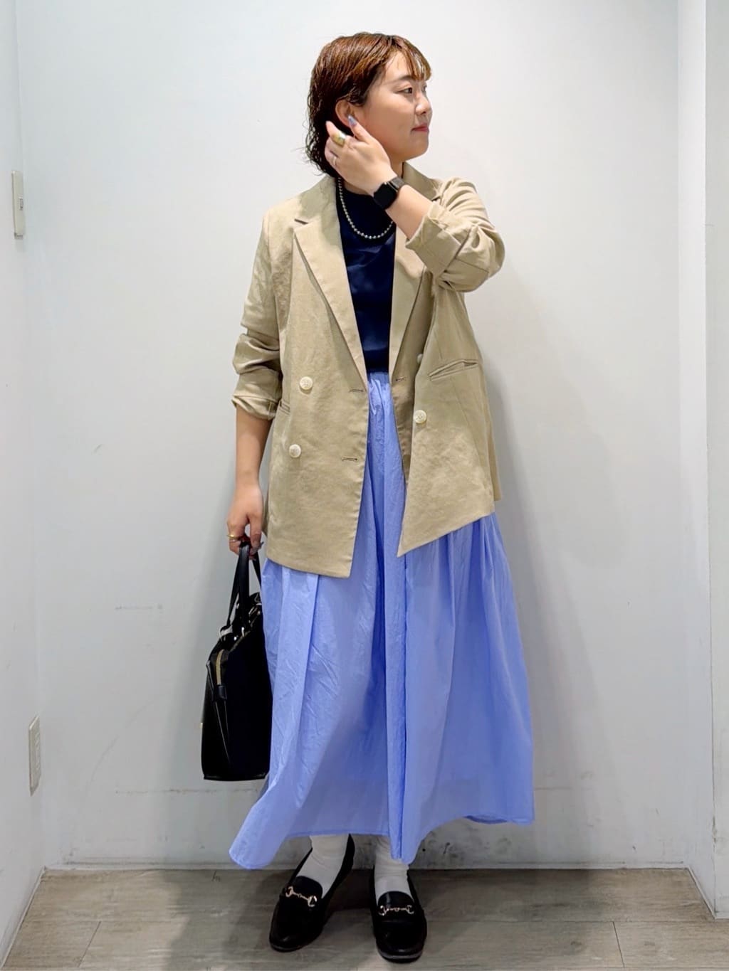 sumicaさんの「OPAQUE.CLIP｜【UV／接触冷感】ダブルブレストジャケット《防シワ加工／洗える》」を使ったコーディネート