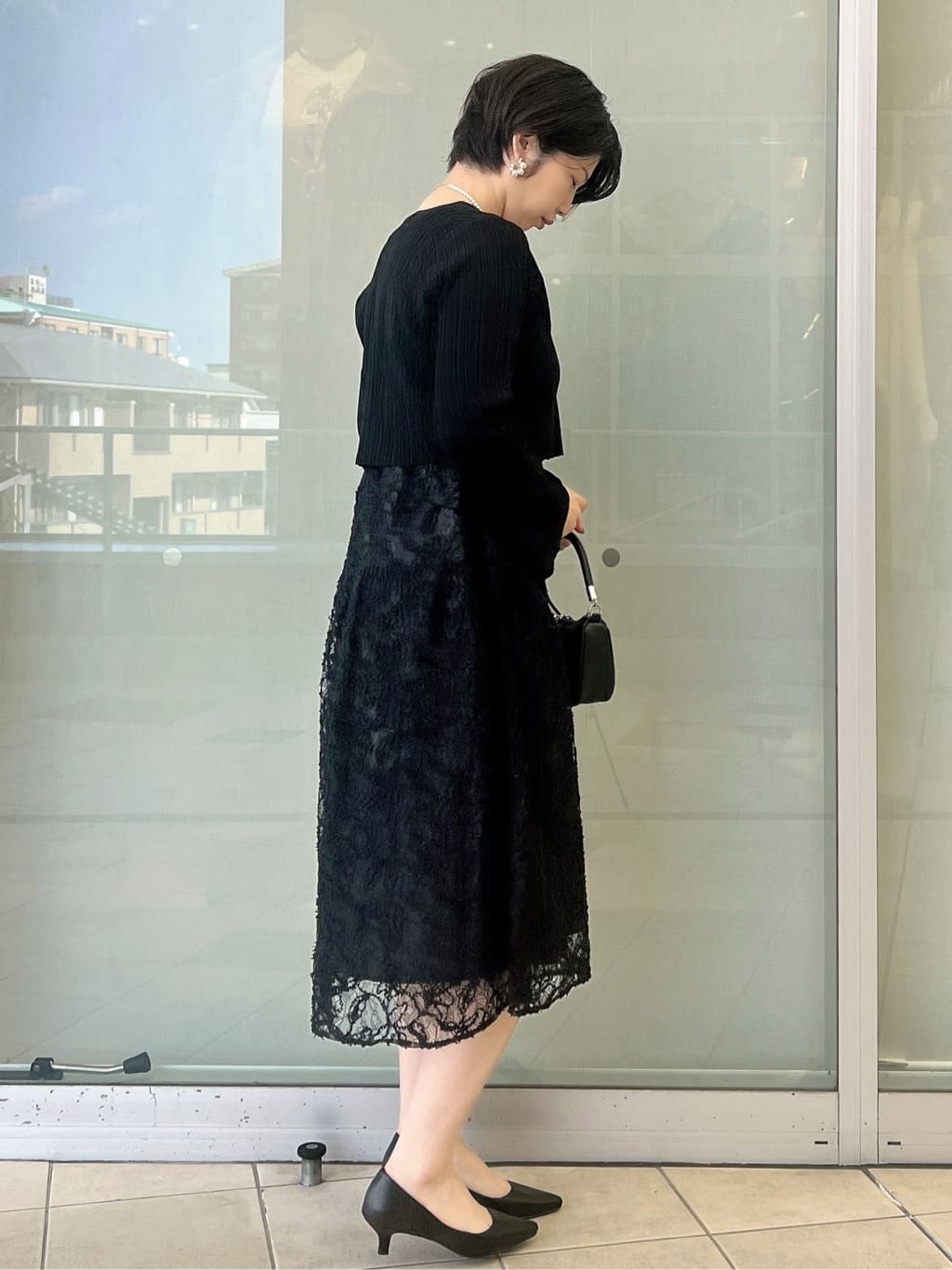 yo-koさんの「OPAQUE.CLIP｜《ツインセット》カーディガン&times;ニットドッキングワンピース【洗濯機OK】」を使ったコーディネート