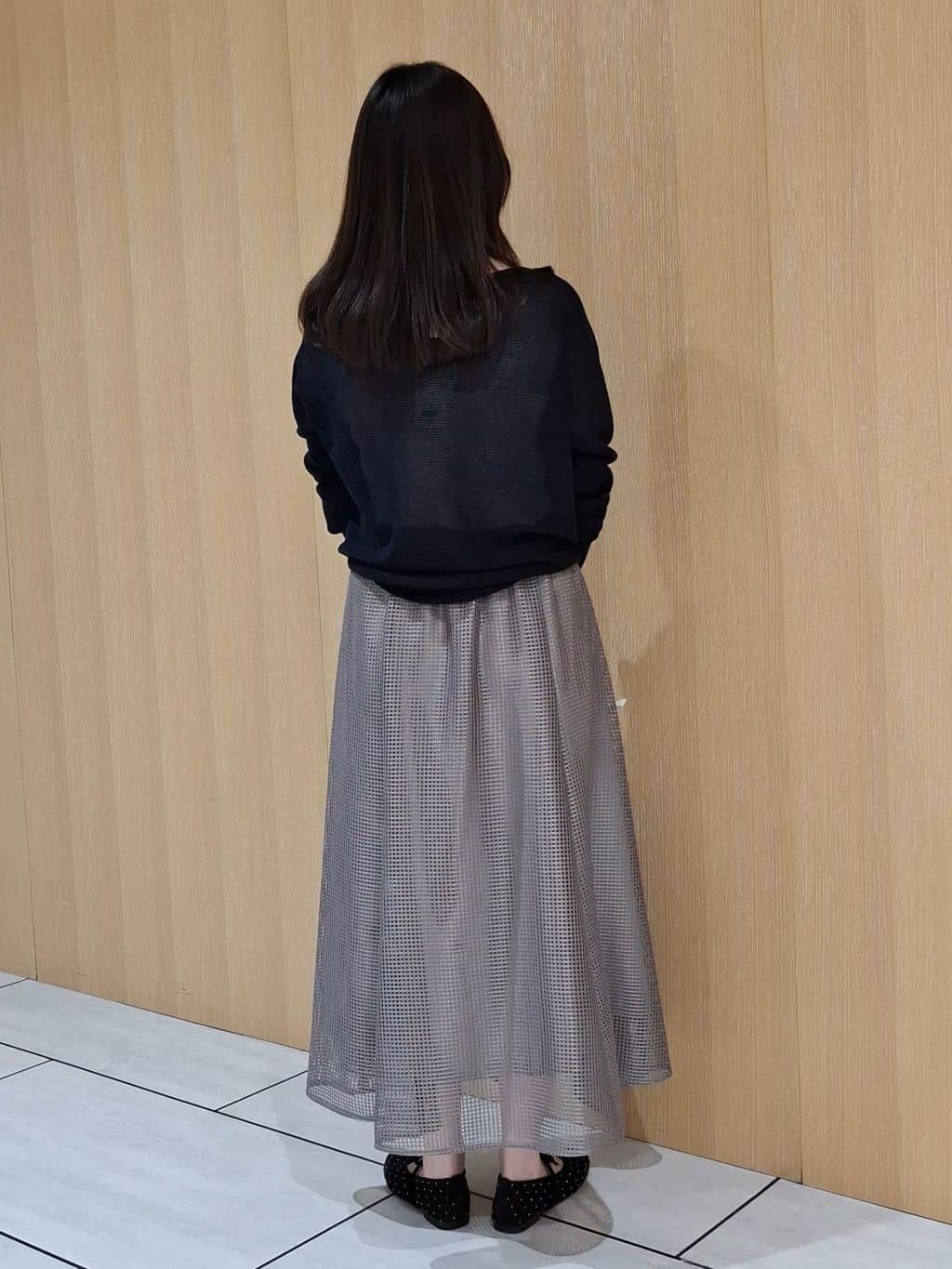 YuKaRiさんの「UNTITLED｜【8色展開/程よい透け感】ドライタッチボートネックニット」を使ったコーディネート