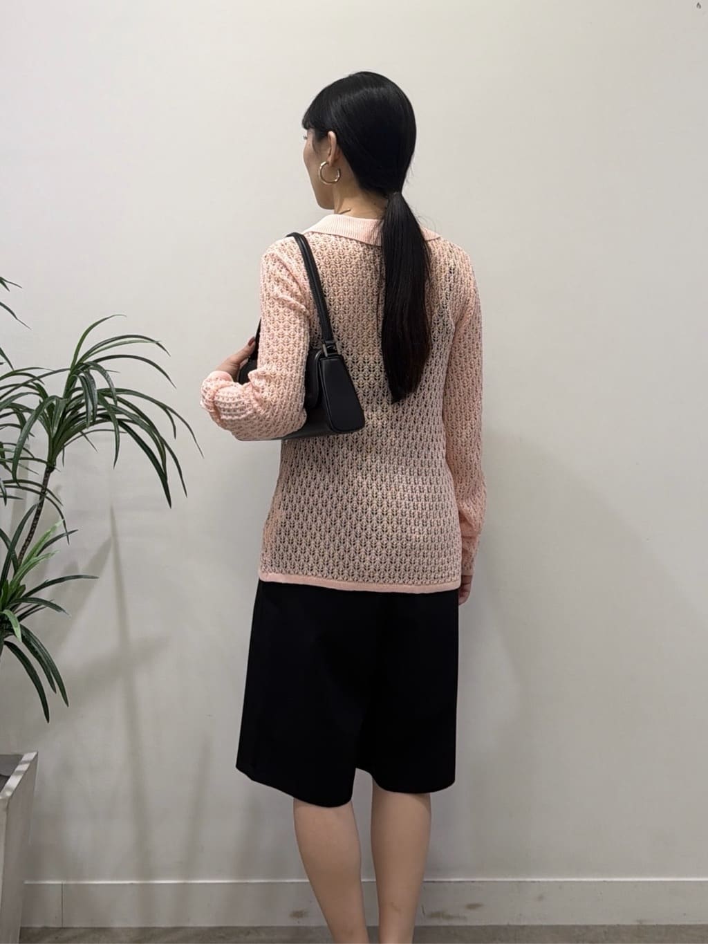 rinaさんの「INDIVI｜リネンライククロシェポロニット」を使ったコーディネート
