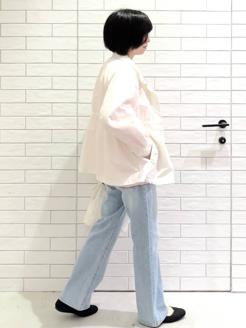 しおりさんの「OPAQUE.CLIP｜撥水スタンドZIPブルゾン【洗濯機OK／UVケア／花粉対応】」を使ったコーディネート