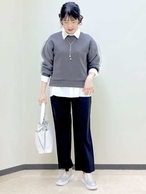  beni_gingerさんの「Reflect｜チュールレイヤードスリーブプルオーバー」を使ったコーディネート