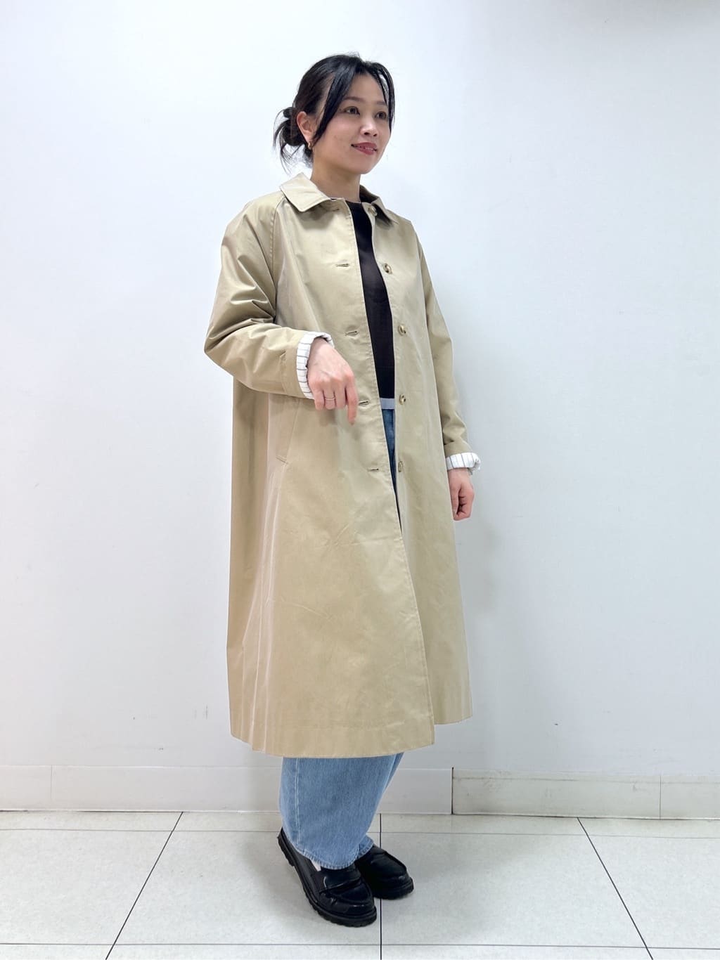 Kaiさんの「Dessin｜シャンブレースプリングコート」を使ったコーディネート