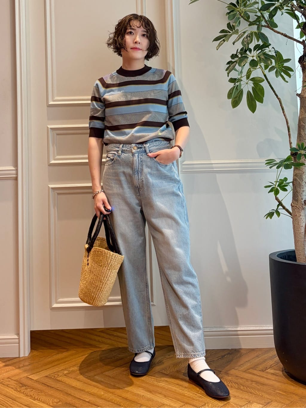 nakaoさんの「DRESSTERIOR｜◆AFRICAN SQUARE（アフリカンスクエア）ブルキナバスケット」を使ったコーディネート
