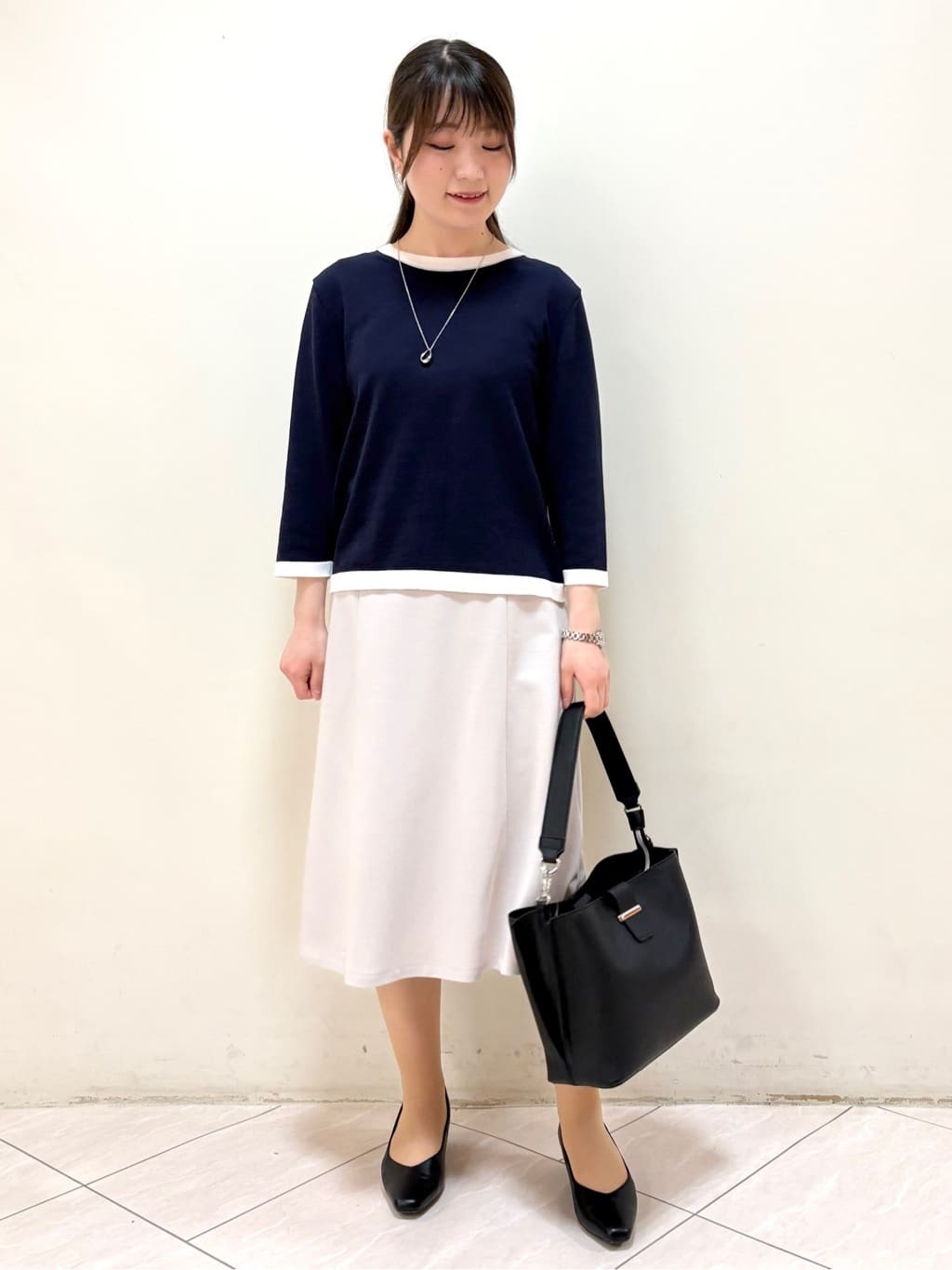 mikiさんの「Reflect｜【アンサンブル可】バイカラーニット」を使ったコーディネート