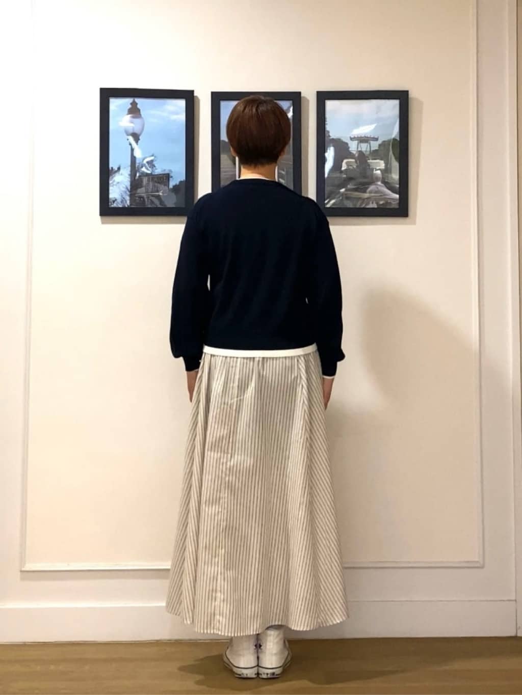 Hiroさんの「Dessin｜【洗える】バイカラーデザインニット」を使ったコーディネート