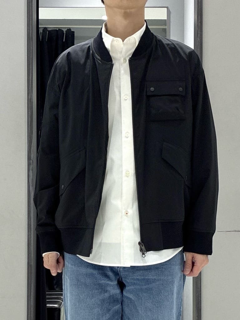 わいずみさんの「TAKEO KIKUCHI｜【BOWLER HAT LABEL】撥水 MA－1ブルゾン」を使ったコーディネート