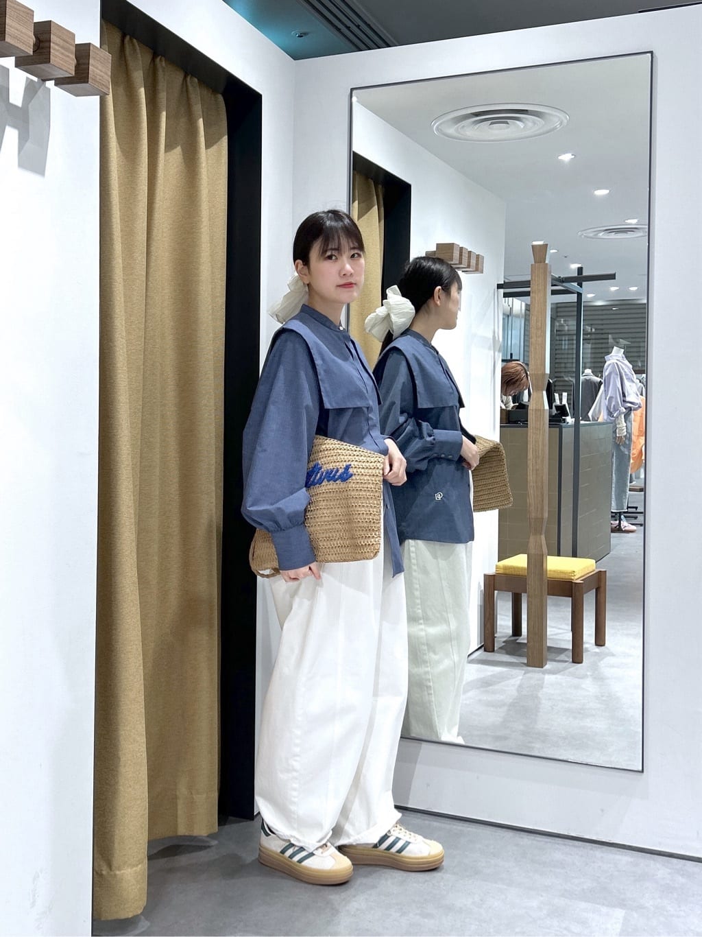 Renoさんの「INDIVI｜ビッグカラーシャツ」を使ったコーディネート