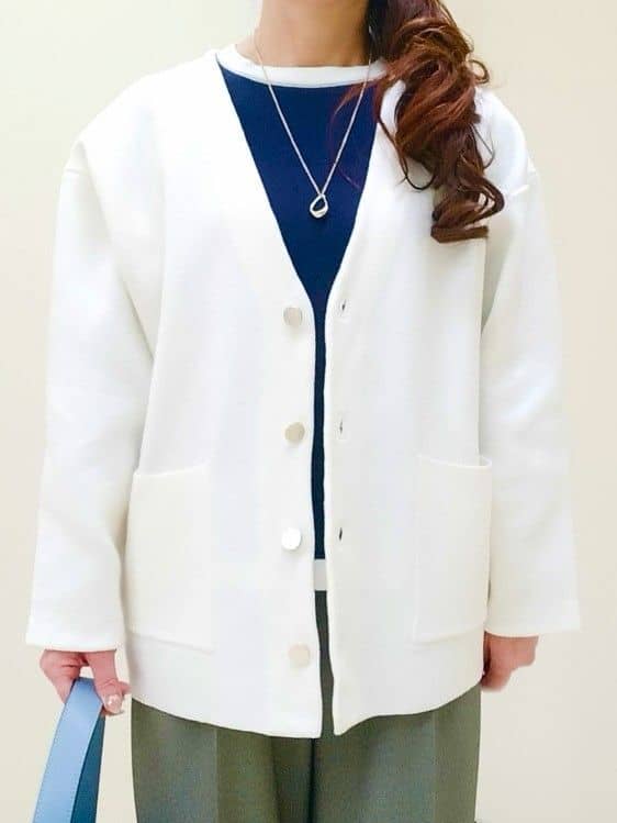 花さんの「Reflect｜【着回し力◎】ジャケット風ニットカーディガン」を使ったコーディネート