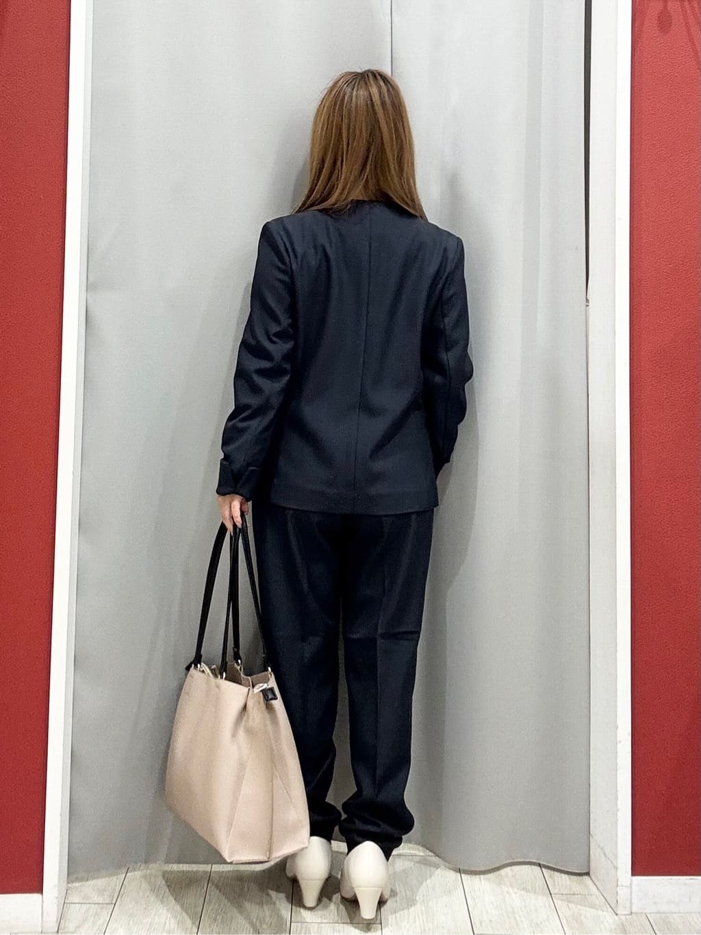shioさんの「SHOO･LA･RUE｜【洗濯機可/UV/SS-3L】すっきり好印象 ノーカラージャケット」を使ったコーディネート