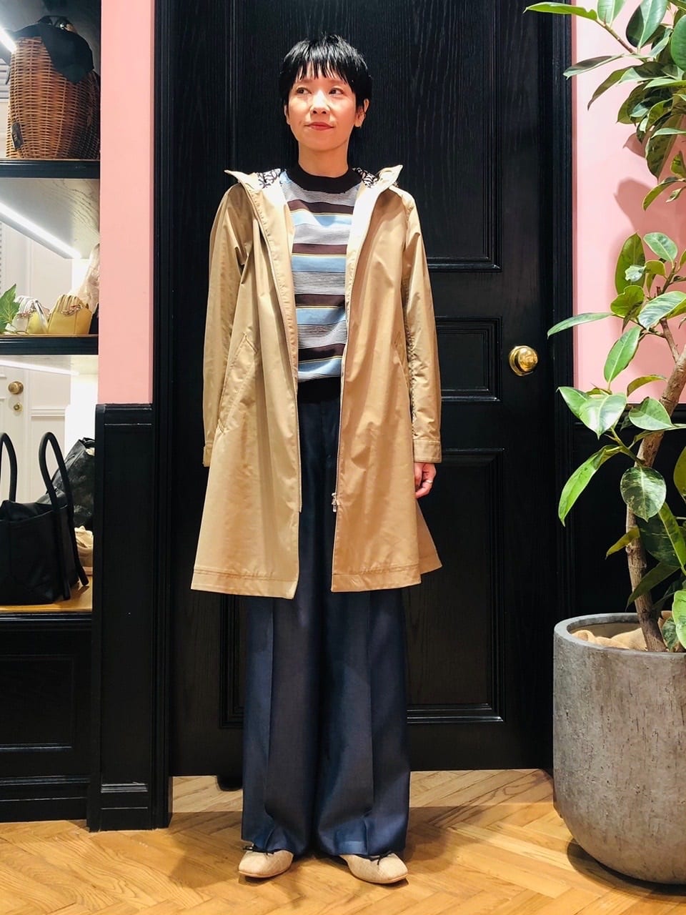 OGATAさんの「DRESSTERIOR｜【ウォッシャブル/撥水素材】撥水フーテッドツイルコート」を使ったコーディネート