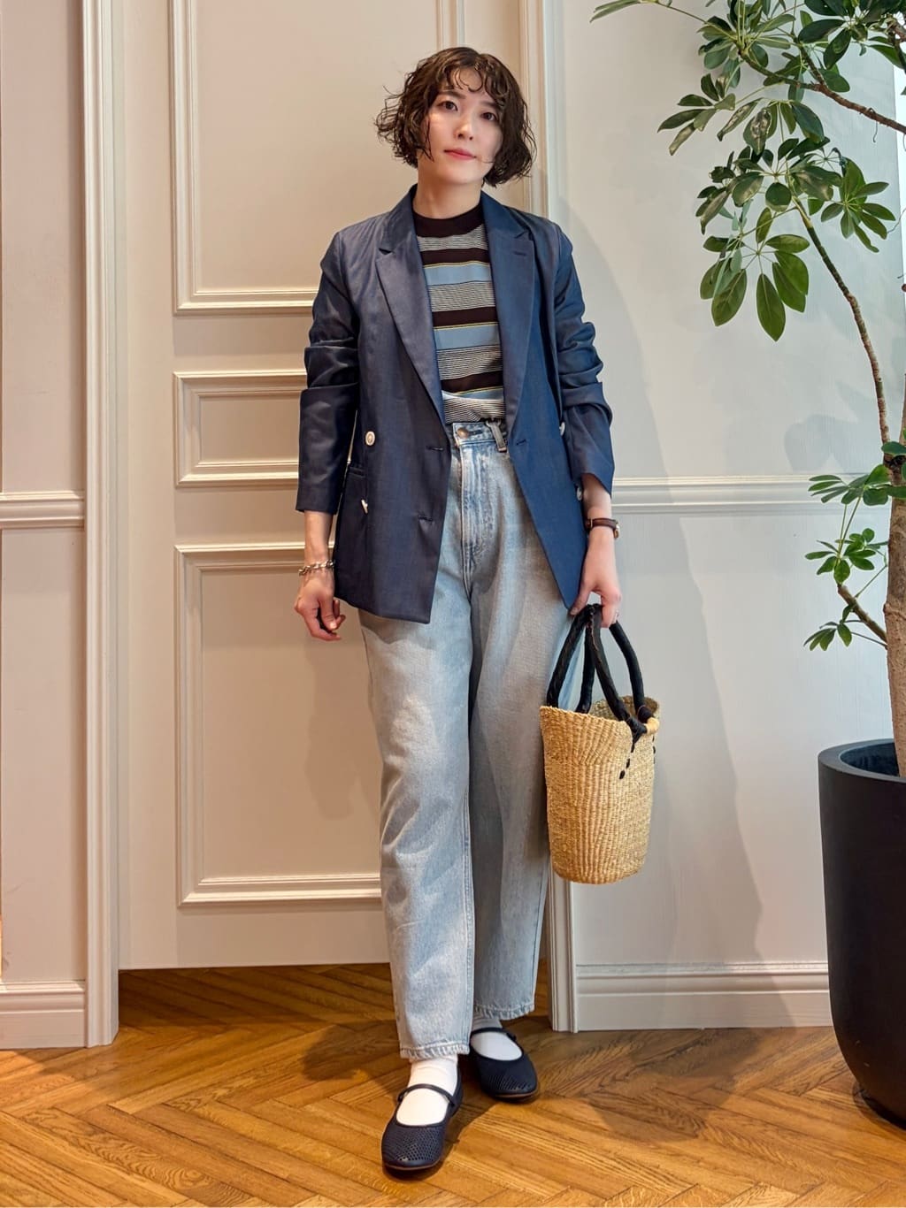 nakaoさんの「DRESSTERIOR｜◆AFRICAN SQUARE（アフリカンスクエア）ブルキナバスケット」を使ったコーディネート