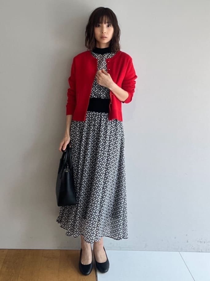 misaさんの「DRESSTERIOR｜【ウォッシャブル】オーバーラップサークル シアーノースリーブドレス」を使ったコーディネート