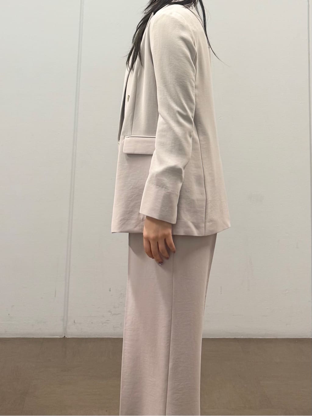 mizukiさんの「INDIVI｜【洗える／着心地楽ちん】ブラウス風ストライプカットソートップス」を使ったコーディネート