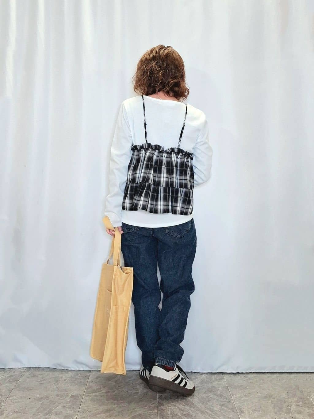 ぬーさんの「SHOO･LA･RUE｜【洗濯機可/S-LL】さらっと快適　麻調ゆるリブブルゾン」を使ったコーディネート