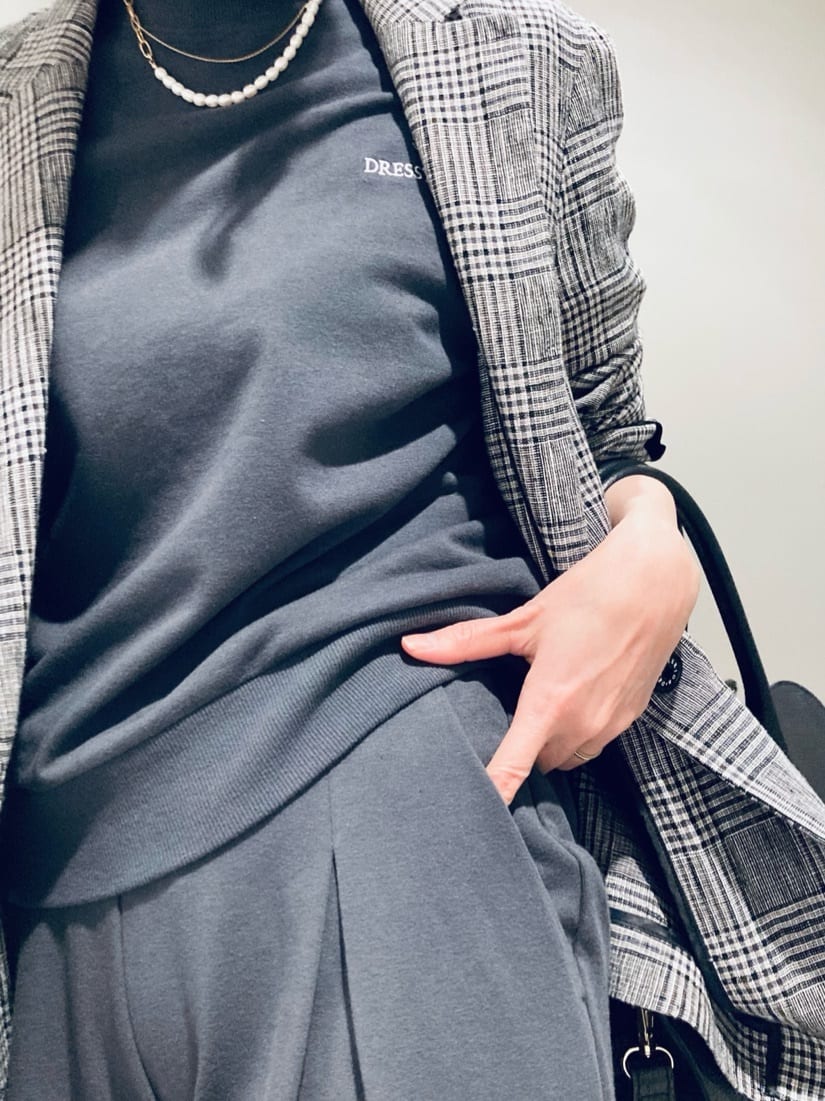 Furuさんの「DRESSTERIOR｜【セットアップ可/ウォッシャブル】ストレッチ裏毛ハーフスリーブプルオーバー」を使ったコーディネート
