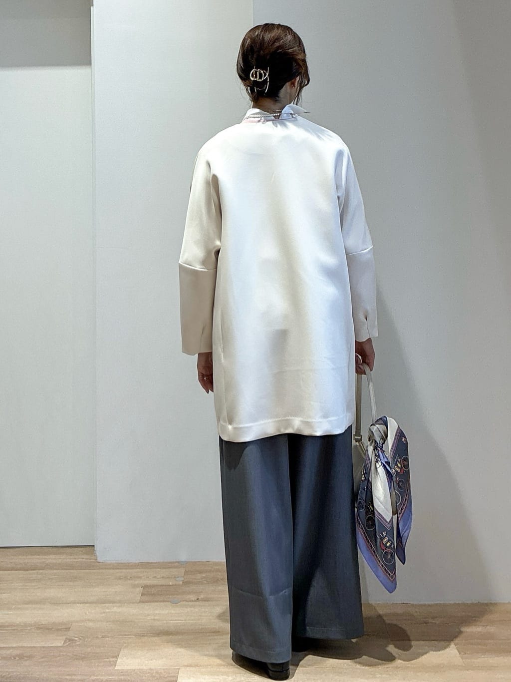 もんちゃんさんの「OPAQUE.CLIP｜スウェットライクニット【洗濯機OK】」を使ったコーディネート