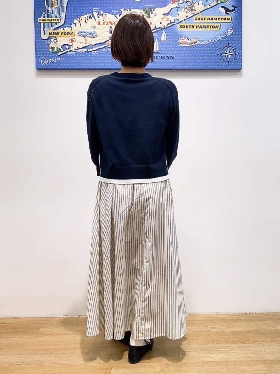Hamaさんの「Dessin｜【洗える】バイカラーデザインニット」を使ったコーディネート
