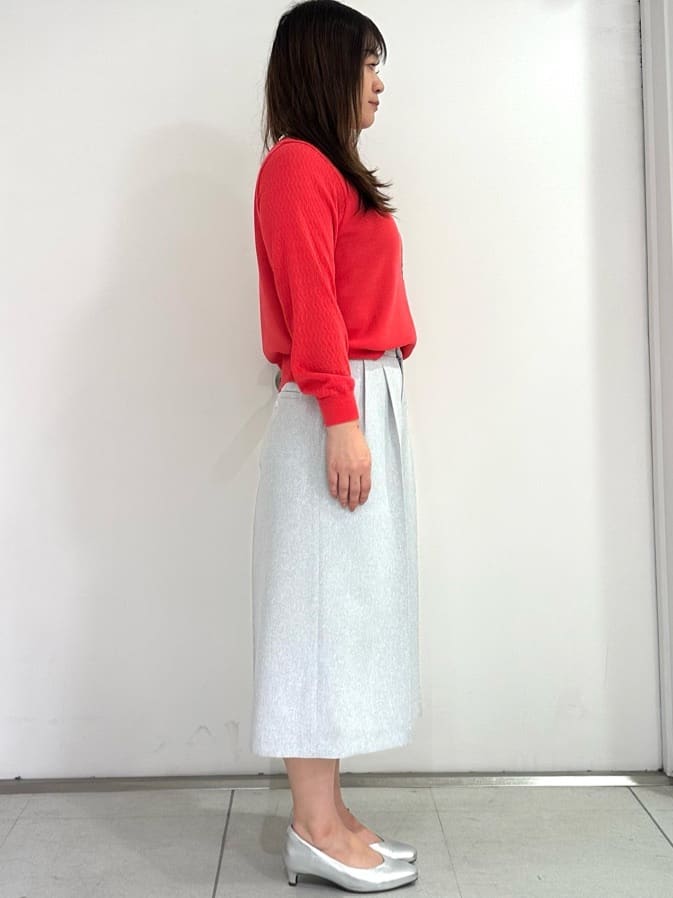 miさんの「Reflect｜透かしスリーブデザインハイゲージニット」を使ったコーディネート