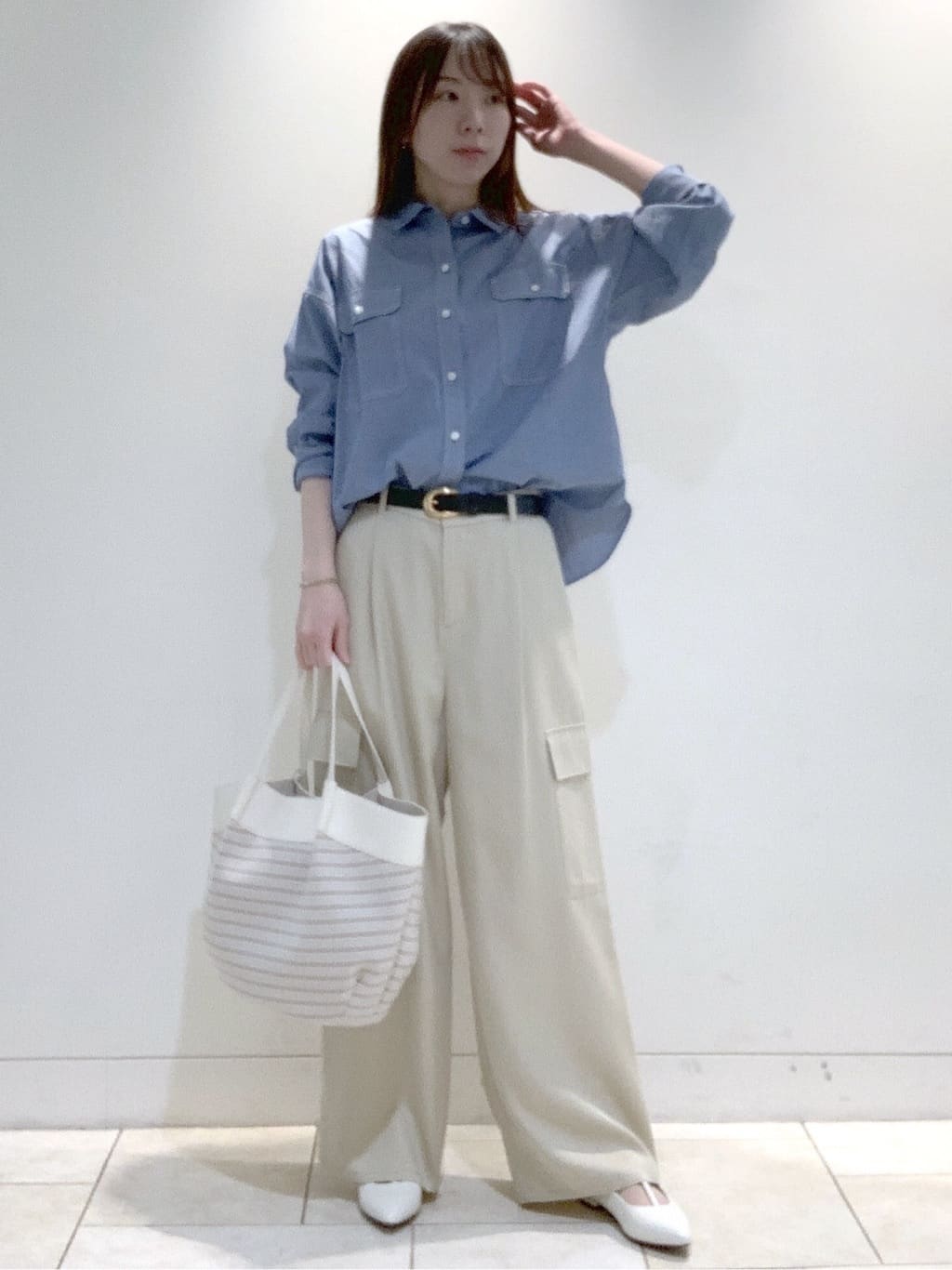 ヤマグチさんの「Reflect｜ラウンドバックルベルト」を使ったコーディネート