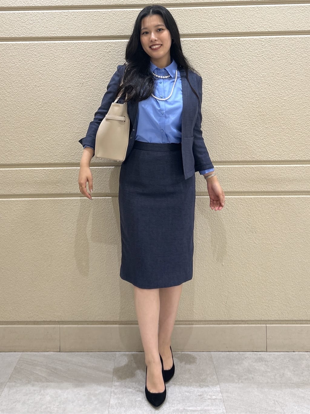Momokaさんの「COUP DE CHANCE｜【手洗い可／日本製／UVケア】リネンライク カラーレスジャケット」を使ったコーディネート