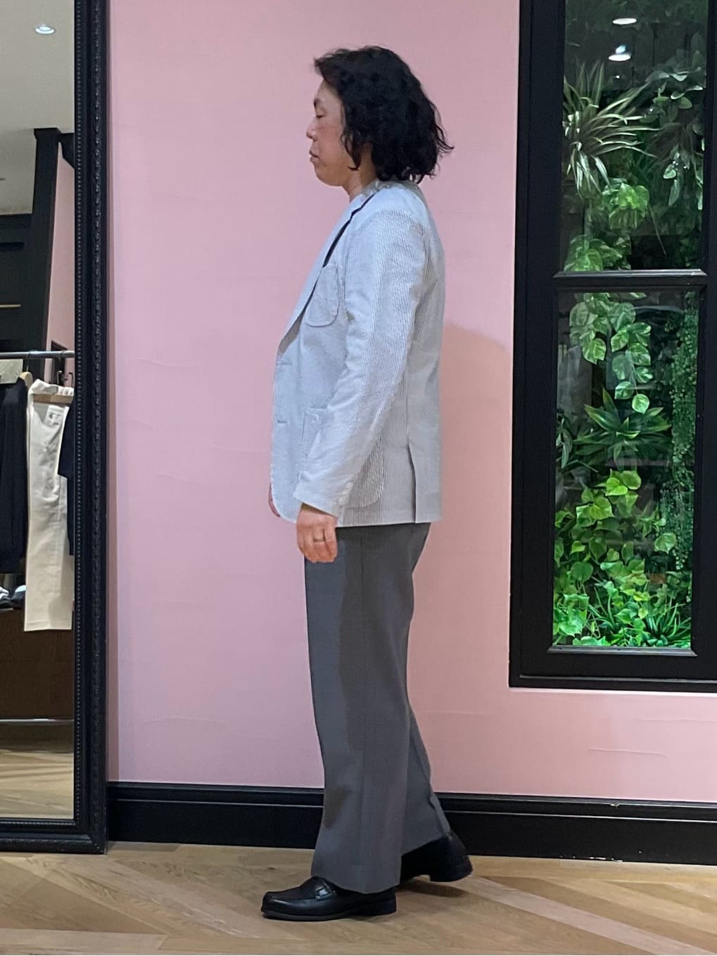 Nagaseさんの「DRESSTERIOR｜◆【吸湿速乾/セットアップ可/ウォッシャブル】COOLMAX シアサッカー サマージャケット」を使ったコーディネート