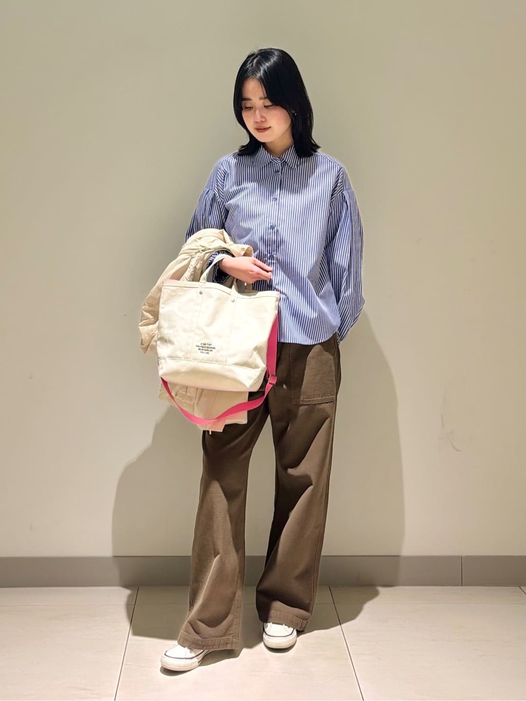 mayuさんの「Dessin｜【ユニセックス/洗える】ベイカーツイルパンツ」を使ったコーディネート