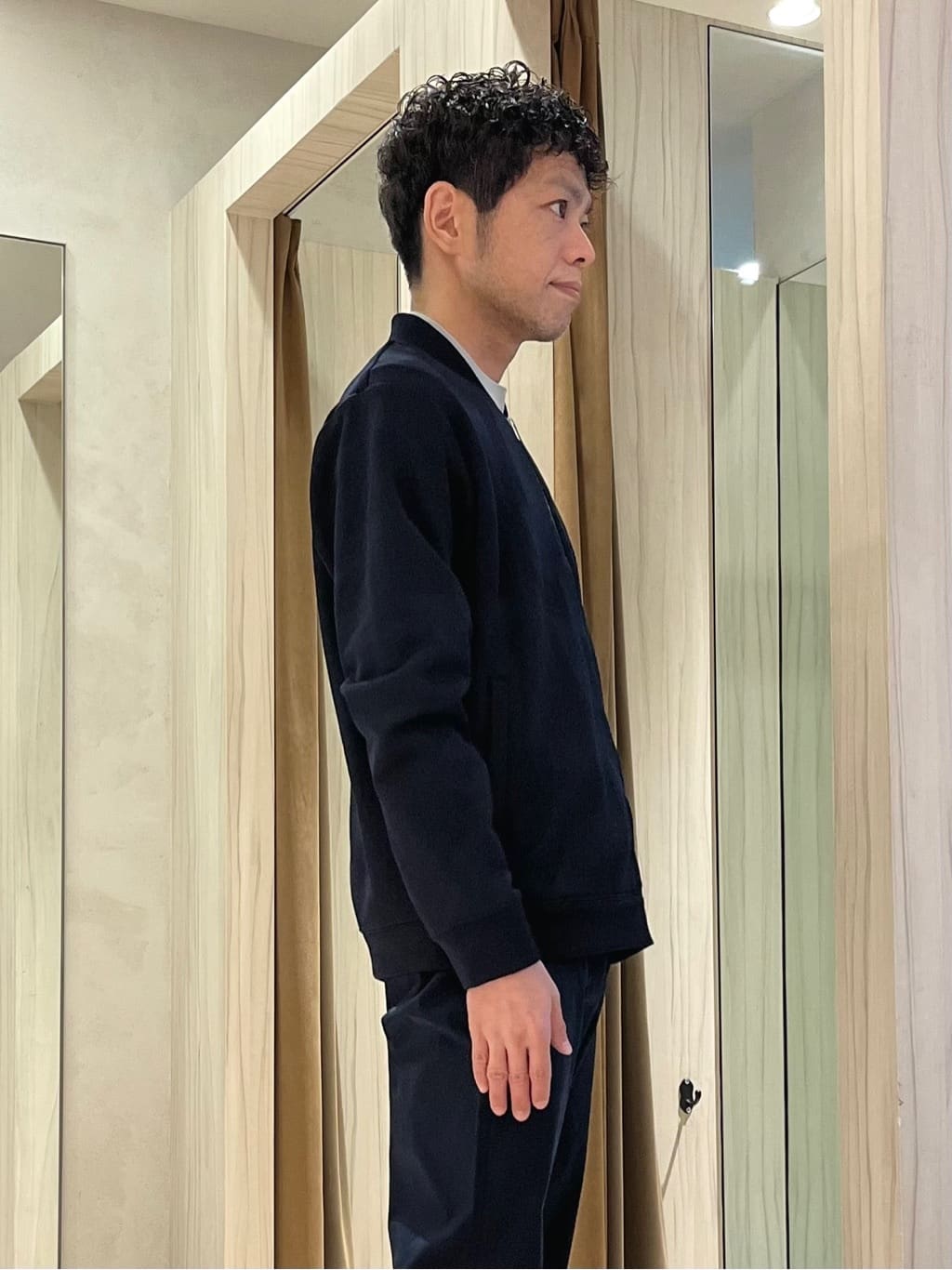 URAさんの「TAKEO KIKUCHI｜スライドパズル ジャカード ブルゾン」を使ったコーディネート