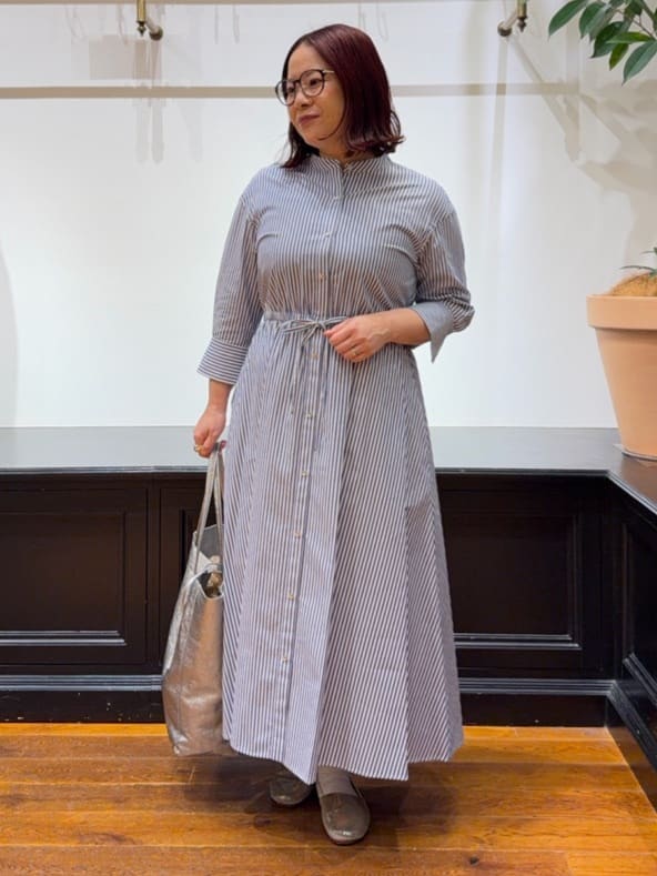 Asamiさんの「DRESSTERIOR｜【ウォッシャブル】ヴィンテージバンドカラーGジャン」を使ったコーディネート